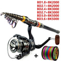 Spinning Fishing Rod and Reel Combo 1.8-3.6m Carbon Fiber Sea Pole and 5.2:1 Gear Ratio Metal Spool with Line Kits for Bass Carp - IronWear Co.