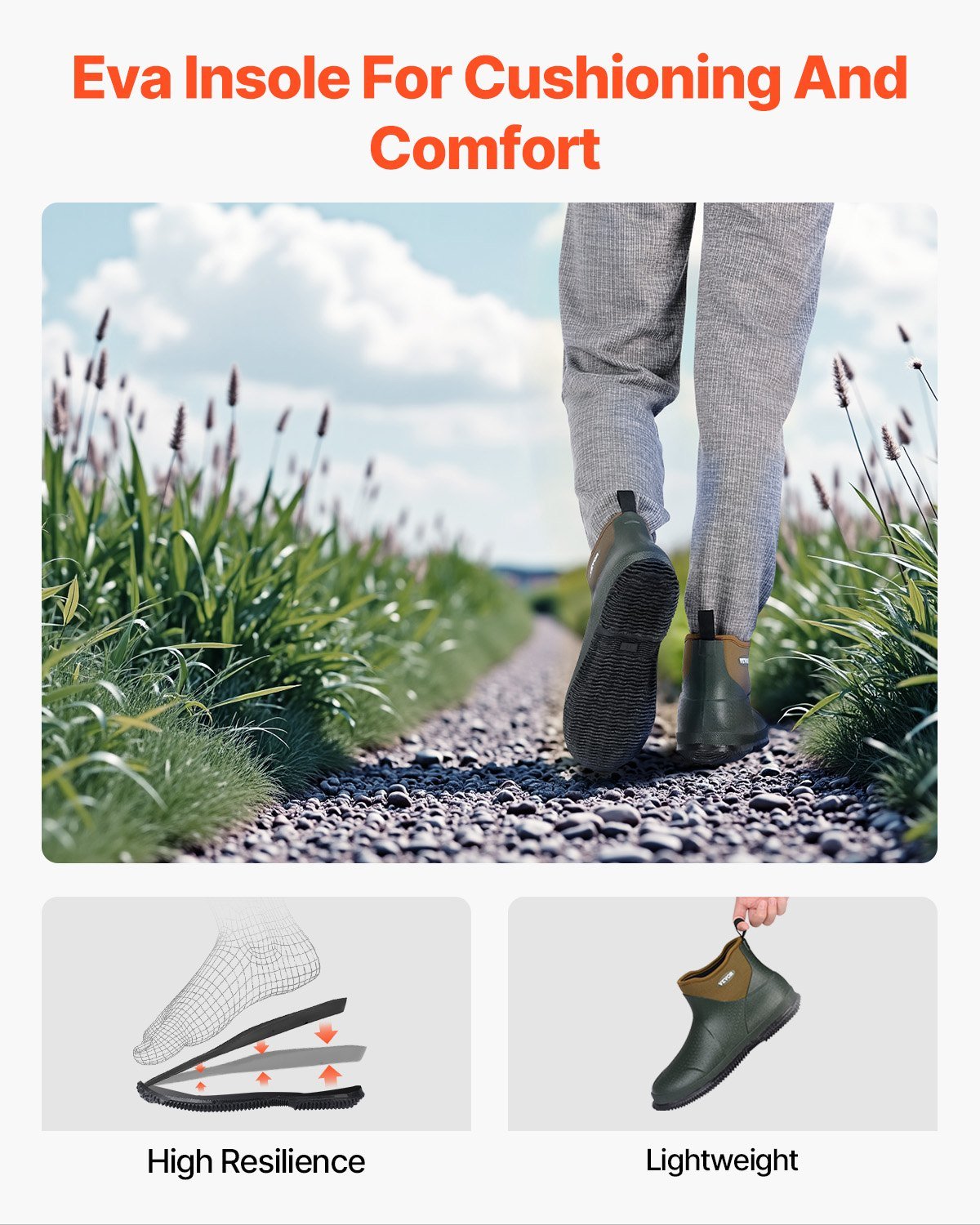 Women's Deck Boots, Waterproof Fishing Rain Boots, Anti-Slip Ankle - IronWear Co.